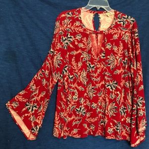 Red, white and blue Democracy blouse